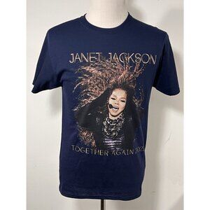 Janet Jackson Together Again Tour 2023 Navy Blue T-Shirt Ludacris Size M